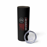 I Am Charlie Kirk Skinny Tumbler Freedom Vintage Old American Flag Patriotic 1776 - Wonder Print Shop