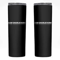 I Am Charlie Kirk Skinny Tumbler Freedom A True Patriot Patriotic USA - Wonder Print Shop