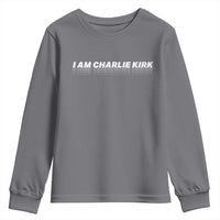 I Am Charlie Kirk Youth Sweatshirt Freedom A True Patriot Patriotic USA - Wonder Print Shop