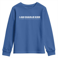 I Am Charlie Kirk Youth Sweatshirt Freedom A True Patriot Patriotic USA - Wonder Print Shop
