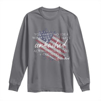 Charlie Kirk Memorial Long Sleeve Shirt Erika Kirk Quote Patriotism Faith Gods Merciful Love - Wonder Print Shop