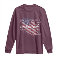 Charlie Kirk Memorial Long Sleeve Shirt Erika Kirk Quote Patriotism Faith Gods Merciful Love - Wonder Print Shop