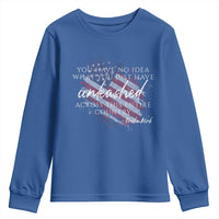 Charlie Kirk Memorial Youth Sweatshirt Erika Kirk Quote Patriotism Faith Gods Merciful Love - Wonder Print Shop