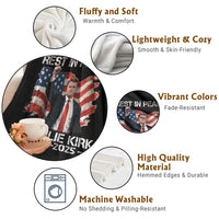 Rest in Peace Charlie Kirk Throw Blanket Memorial Tribute Charlie A True Patriot USA Flag - Wonder Print Shop