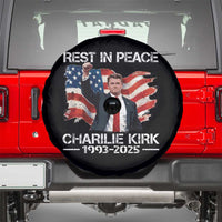 Rest in Peace Charlie Kirk Spare Tire Cover Memorial Tribute Charlie A True Patriot USA Flag - Wonder Print Shop