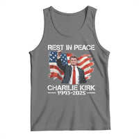 Rest in Peace Charlie Kirk Tank Top Memorial Tribute Charlie A True Patriot USA Flag - Wonder Print Shop