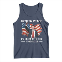 Rest in Peace Charlie Kirk Tank Top Memorial Tribute Charlie A True Patriot USA Flag - Wonder Print Shop