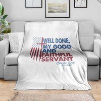 Charlie Kirk Throw Blanket Fear Not Mens Christian Memorial Tribute Charlie Cross US Flag - Wonder Print Shop