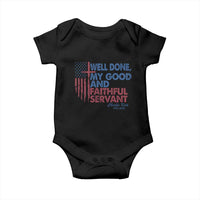 Charlie Kirk Baby Onesie Fear Not Mens Christian Memorial Tribute Charlie Cross US Flag - Wonder Print Shop