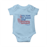 Charlie Kirk Baby Onesie Fear Not Mens Christian Memorial Tribute Charlie Cross US Flag - Wonder Print Shop