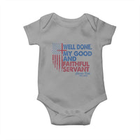 Charlie Kirk Baby Onesie Fear Not Mens Christian Memorial Tribute Charlie Cross US Flag - Wonder Print Shop