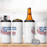 Charlie Kirk 4 in 1 Can Cooler Tumbler Fear Not Mens Christian Memorial Tribute Charlie Cross US Flag - Wonder Print Shop