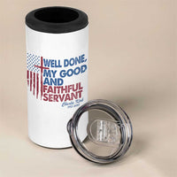 Charlie Kirk 4 in 1 Can Cooler Tumbler Fear Not Mens Christian Memorial Tribute Charlie Cross US Flag - Wonder Print Shop