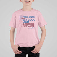 Charlie Kirk T Shirt For Kid Fear Not Mens Christian Memorial Tribute Charlie Cross US Flag - Wonder Print Shop