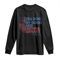 Charlie Kirk Long Sleeve Shirt Fear Not Mens Christian Memorial Tribute Charlie Cross US Flag - Wonder Print Shop