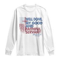 Charlie Kirk Long Sleeve Shirt Fear Not Mens Christian Memorial Tribute Charlie Cross US Flag - Wonder Print Shop