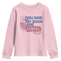 Charlie Kirk Youth Sweatshirt Fear Not Mens Christian Memorial Tribute Charlie Cross US Flag - Wonder Print Shop