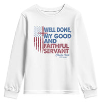 Charlie Kirk Youth Sweatshirt Fear Not Mens Christian Memorial Tribute Charlie Cross US Flag - Wonder Print Shop