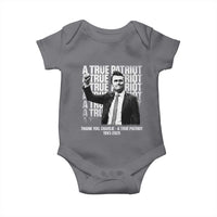Charlie Kirk Freedom Baby Onesie Vintage A True Patriot Patriotic American - Wonder Print Shop
