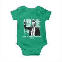 Charlie Kirk Freedom Baby Onesie Vintage A True Patriot Patriotic American - Wonder Print Shop