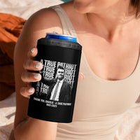 Charlie Kirk Freedom 4 in 1 Can Cooler Tumbler Vintage A True Patriot Patriotic American - Wonder Print Shop