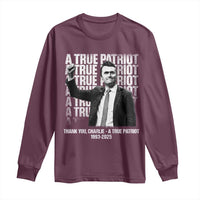 Charlie Kirk Freedom Long Sleeve Shirt Vintage A True Patriot Patriotic American - Wonder Print Shop