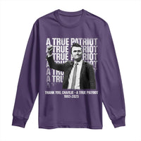 Charlie Kirk Freedom Long Sleeve Shirt Vintage A True Patriot Patriotic American - Wonder Print Shop