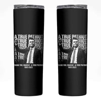 Charlie Kirk Freedom Skinny Tumbler Vintage A True Patriot Patriotic American - Wonder Print Shop