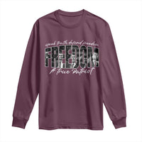 Charlie Kirk Freedom Long Sleeve Shirt A True Patriot Patriotic American - Wonder Print Shop
