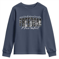 Charlie Kirk Freedom Youth Sweatshirt A True Patriot Patriotic American - Wonder Print Shop