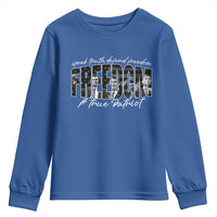 Charlie Kirk Freedom Youth Sweatshirt A True Patriot Patriotic American - Wonder Print Shop