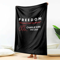 Charlie Kirk Memorial Throw Blanket Freedom Shouldnt Cost This Much - Wonder Print Shop