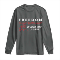 Charlie Kirk Memorial Long Sleeve Shirt Freedom Shouldnt Cost This Much - Wonder Print Shop
