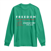 Charlie Kirk Memorial Long Sleeve Shirt Freedom Shouldnt Cost This Much - Wonder Print Shop