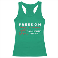 Charlie Kirk Memorial Racerback Tank Top Freedom Shouldnt Cost This Much - Wonder Print Shop