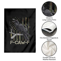Funny Crow Garden Flag F-Caw-F Raven Camo USA Flag Adult Humor - Wonder Print Shop