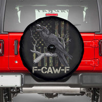 Funny Crow Spare Tire Cover F-Caw-F Raven Camo USA Flag Adult Humor - Wonder Print Shop
