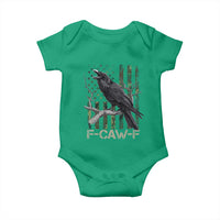 Funny Crow Baby Onesie F-Caw-F Raven Camo USA Flag Adult Humor - Wonder Print Shop