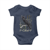 Funny Crow Baby Onesie F-Caw-F Raven Camo USA Flag Adult Humor - Wonder Print Shop