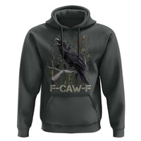 Funny Crow Hoodie F-Caw-F Raven Camo USA Flag Adult Humor - Wonder Print Shop