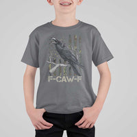 Funny Crow T Shirt For Kid F-Caw-F Raven Camo USA Flag Adult Humor - Wonder Print Shop