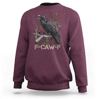 Funny Crow Sweatshirt F-Caw-F Raven Camo USA Flag Adult Humor - Wonder Print Shop