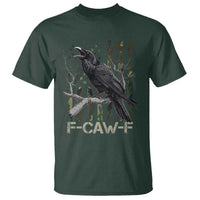 Funny Crow T Shirt F-Caw-F Raven Camo USA Flag Adult Humor - Wonder Print Shop