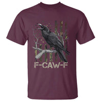 Funny Crow T Shirt F-Caw-F Raven Camo USA Flag Adult Humor - Wonder Print Shop