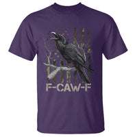 Funny Crow T Shirt F-Caw-F Raven Camo USA Flag Adult Humor - Wonder Print Shop