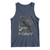 Funny Crow Tank Top F-Caw-F Raven Camo USA Flag Adult Humor - Wonder Print Shop