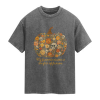 My Favorite Season is the Fall of Fascism Washed Cotton T-Shirt Social Justice Halloween Activist