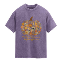 My Favorite Season is the Fall of Fascism Washed Cotton T-Shirt Social Justice Halloween Activist
