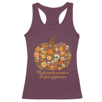 My Favorite Season is the Fall of Fascism Racerback Tank Top Social Justice Halloween Activist - Wonder Print Shop