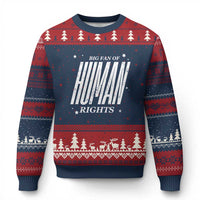 Big Fan Of Human Rights Ugly Christmas Sweater Equality Activist - Wonder Print Shop